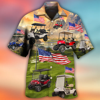 Golf Independence Day Club Car - Hawaiian Shirt - Owls Matrix LTD
