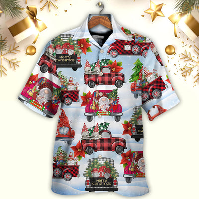 Gnome And Christmas Truck Merry Xmas - Hawaiian Shirt - Owls Matrix LTD