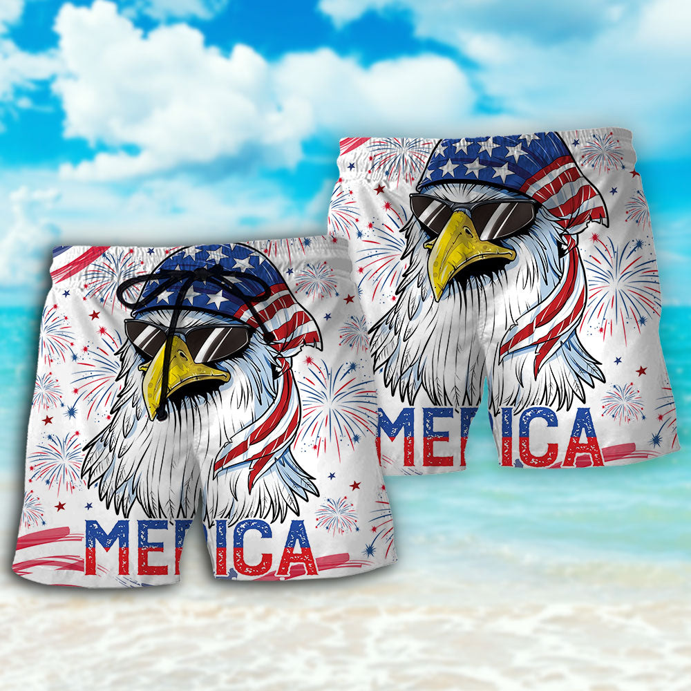 Eagle Independence Day American - Beach Short - Owls Matrix LTD
