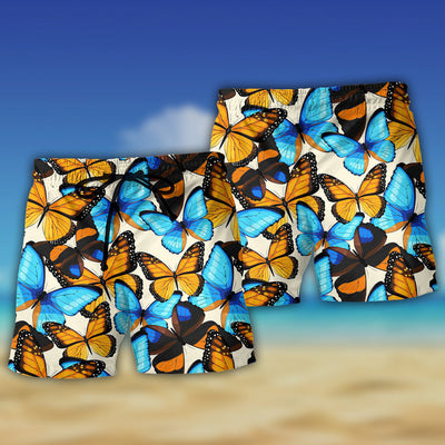 Butterfly Abstract Colorful Vintage - Beach Short - Owls Matrix LTD