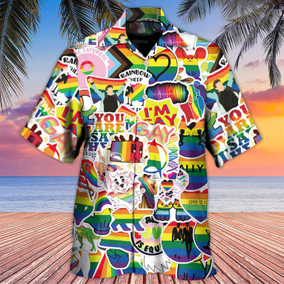 LGBT Rainbow I'm Gay - Hawaiian Shirt - Owls Matrix LTD