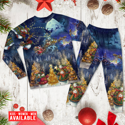 Christmas Family In Love - Pajamas Long Sleeve - Owls Matrix LTD