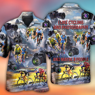 Cycling And Photography Lover Moutain Painting - Hawaiian Shirt - Owls Matrix LTD