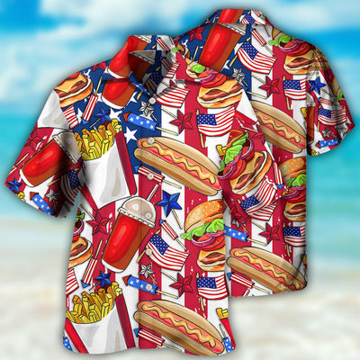 Food Independence Day Star America - Hawaiian Shirt - Owls Matrix LTD
