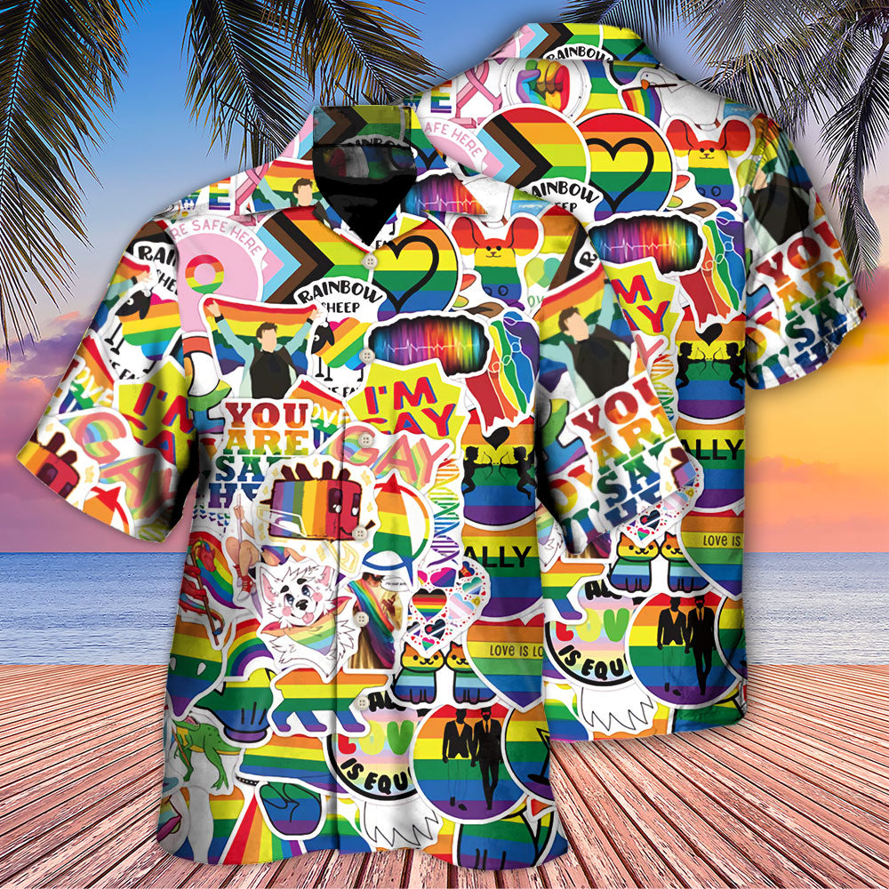 LGBT Rainbow I'm Gay - Hawaiian Shirt - Owls Matrix LTD