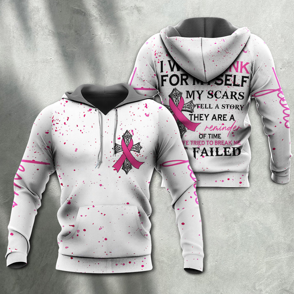 Breast Cancer Awareness We Wear Pink For Myself - Hoodie - Owls Matrix LTD