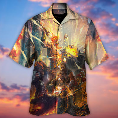 Blacksmith God Of Craftsmen Artisans Fire - Hawaiian Shirt - Owls Matrix LTD