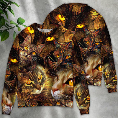 Cat Art Lover Cat Lightning Style - Sweater - Ugly Christmas Sweaters - Owls Matrix LTD