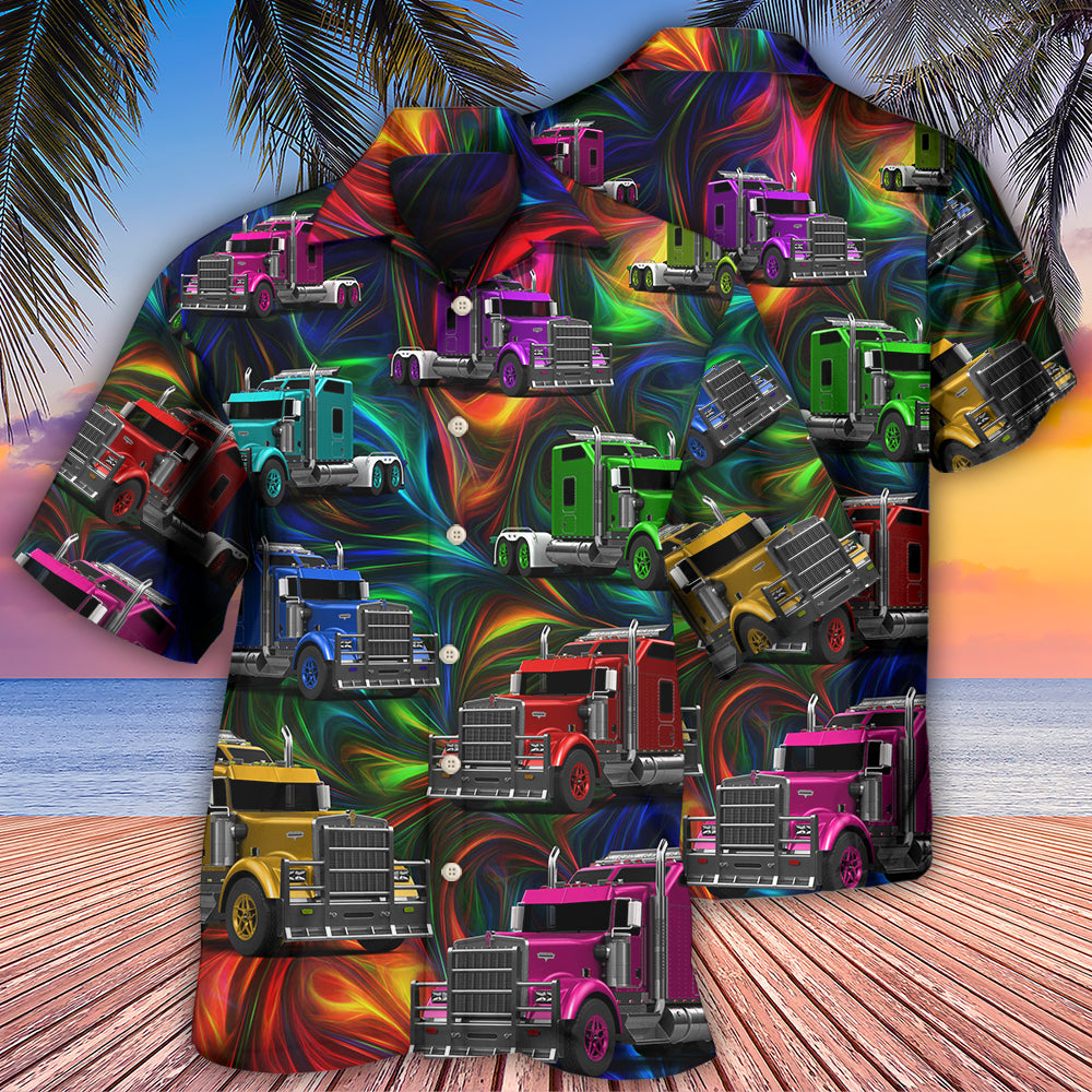Truck Amazing Colorful Life - Hawaiian Shirt - Owls Matrix LTD