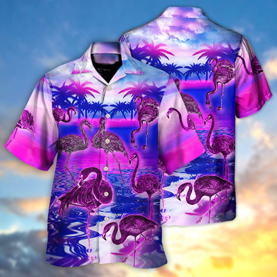 Flamingo - Be A Flamingo In A Flock Of Pigeons - Hawaiian Shirt - Owls Matrix LTD
