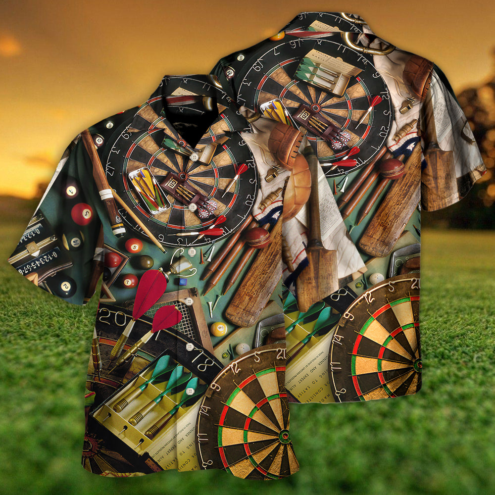 Dart World Okayest Dart Player - Hawaiian Shirt - Owls Matrix LTD