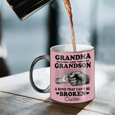 Grandma And Grandson A Bond That Can't Be Broken - Color-changed Mug - Owls Matrix LTD