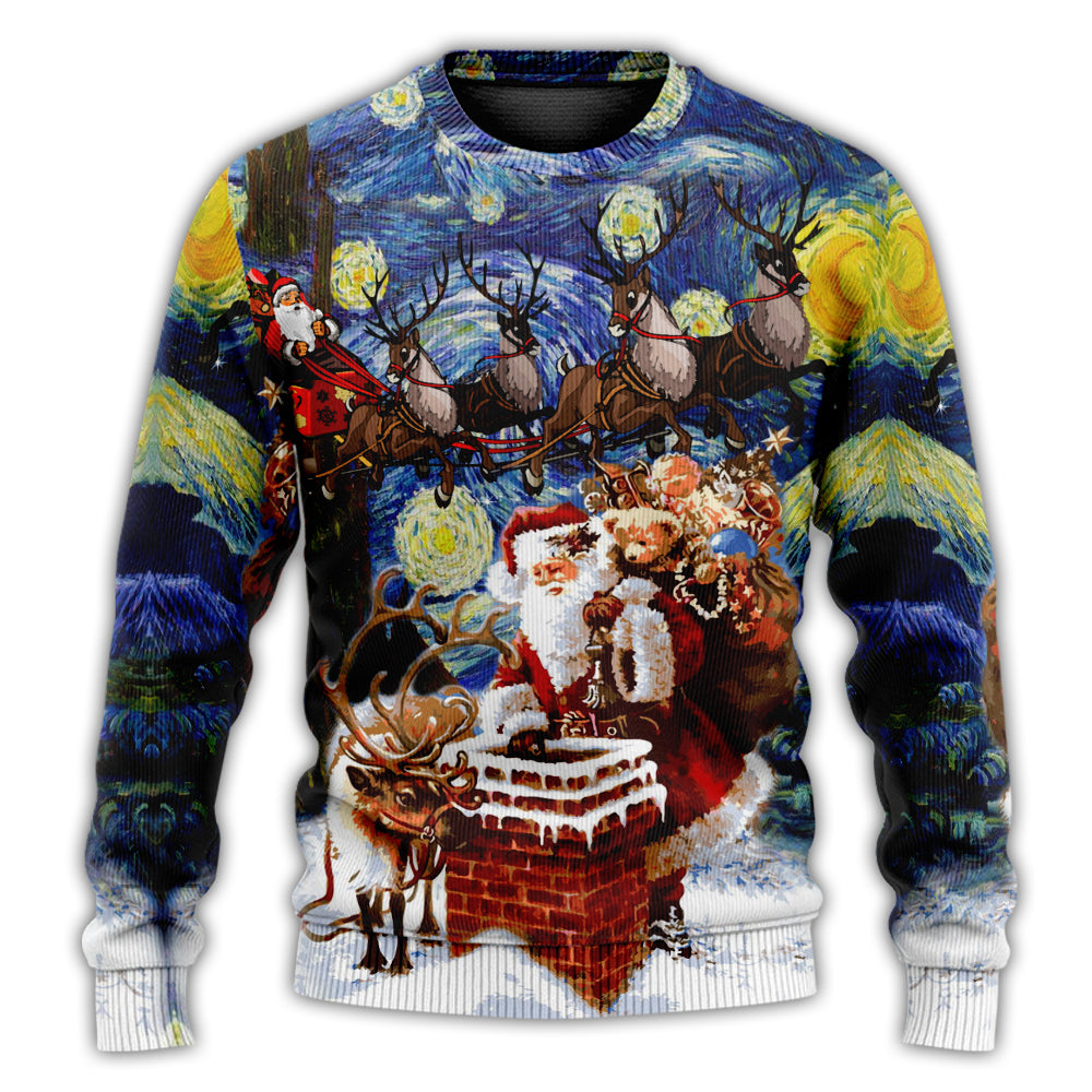 Christmas Sweater / S Christmas Santa Coming For You - Sweater - Ugly Christmas Sweaters - Owls Matrix LTD