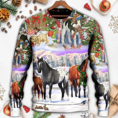 Christmas Farm Merry Xmas To Everyone - Sweater - Ugly Christmas Sweaters - Owls Matrix LTD