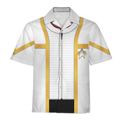 Star Trek Insurrection Nemesis Mess Dress Uniform White Cool - Hawaiian Shirt