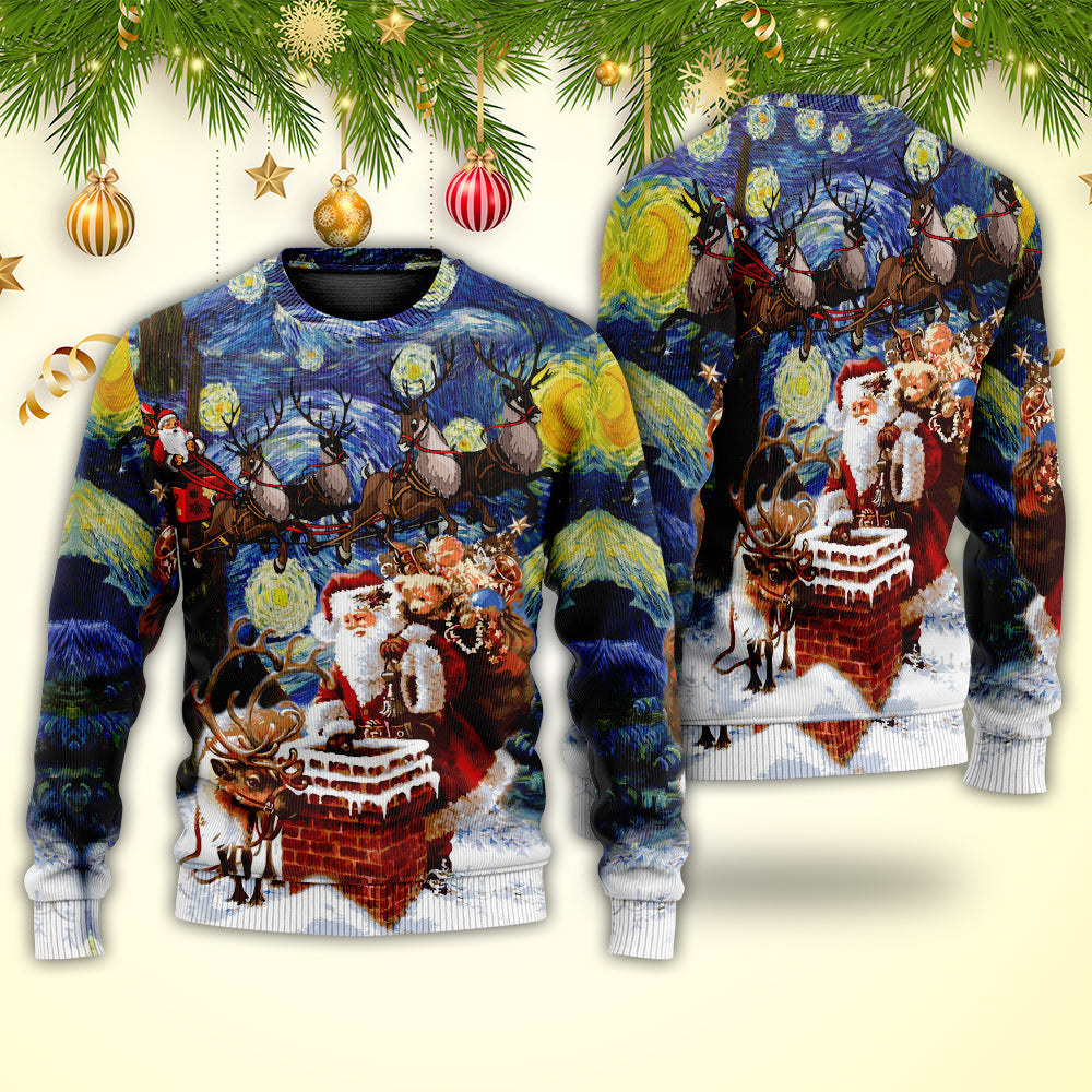 Christmas Santa Coming For You - Sweater - Ugly Christmas Sweaters - Owls Matrix LTD