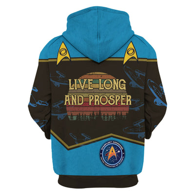 Star Trek Live Long And Prosper Sunset Retro Vintage Cool - Hoodie + Sweatpant