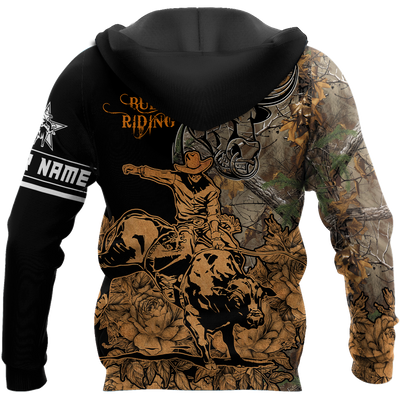 Bull Riding Cool So Strong Personalized - Hoodie - Owls Matrix LTD