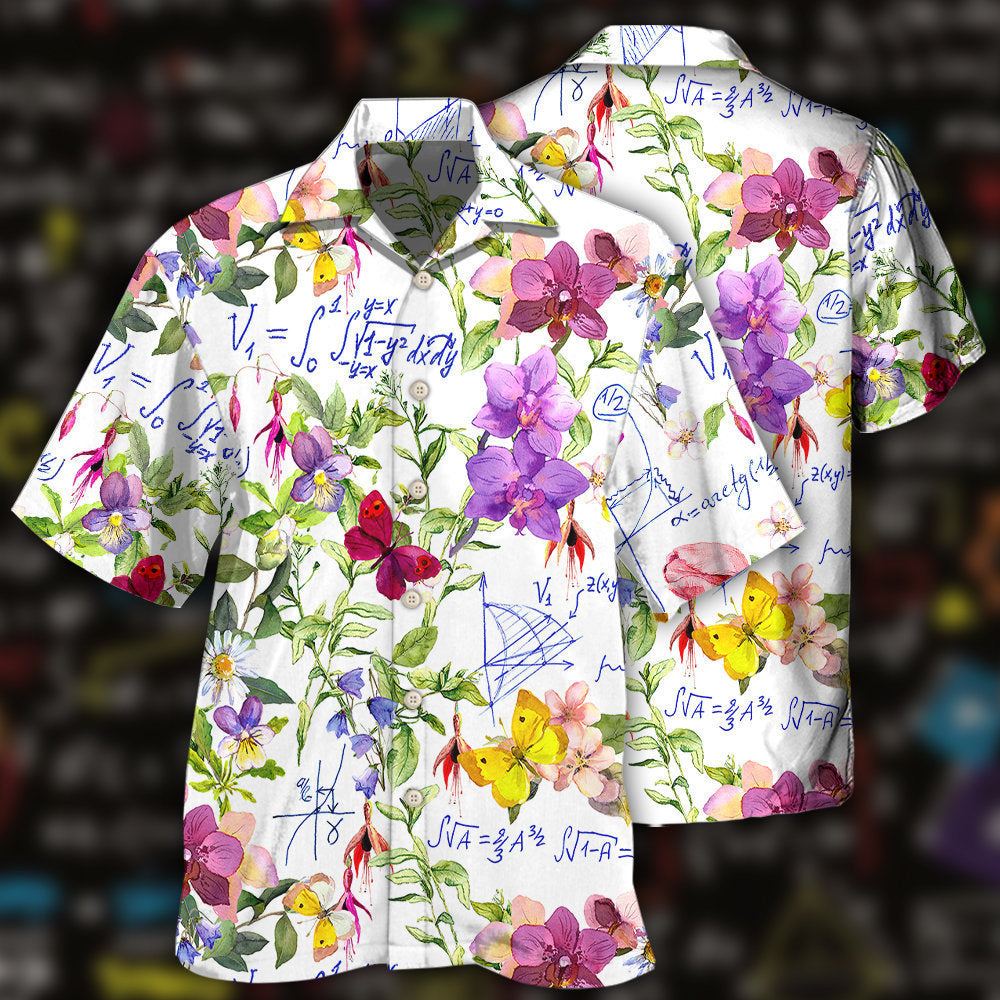 Math Floral Lovely Style - Hawaiian Shirt - Owls Matrix LTD