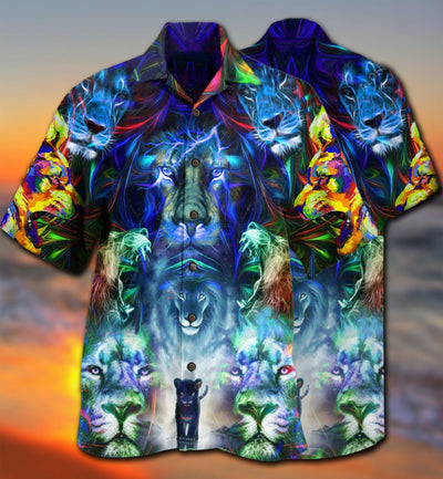 Lion Be Coming King With Colorful Pattern - Hawaiian Shirt - Owls Matrix LTD