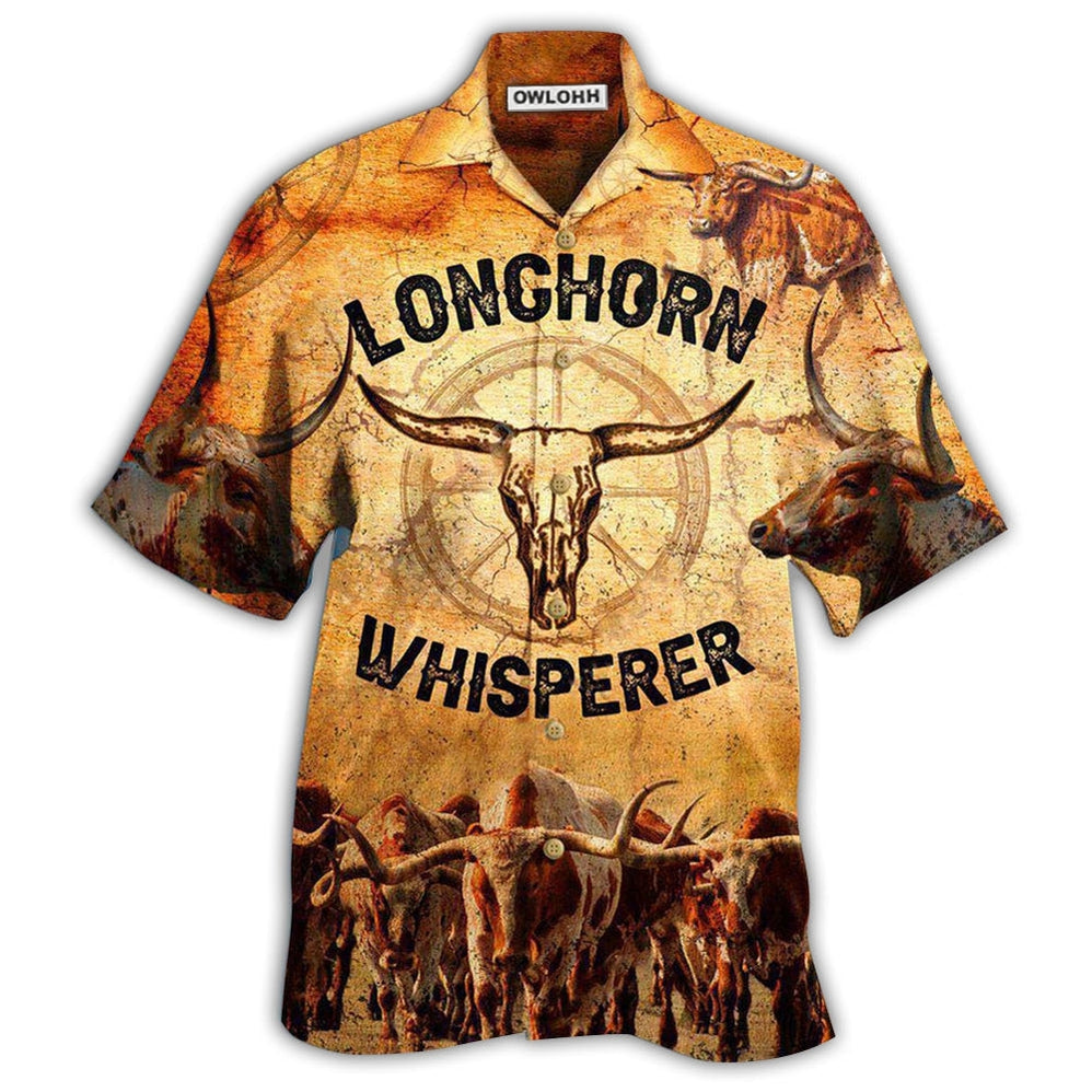 Hawaiian Shirt / Adults / S Longhorn Animals Longhorn Whisperer - Hawaiian Shirt - Owls Matrix LTD