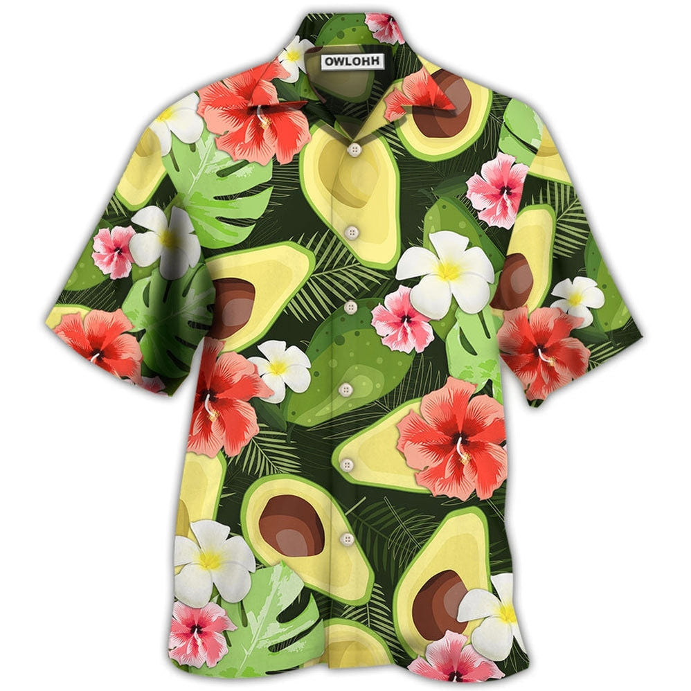 Avocado Tropical Floral - Hawaiian Shirt - Owls Matrix LTD