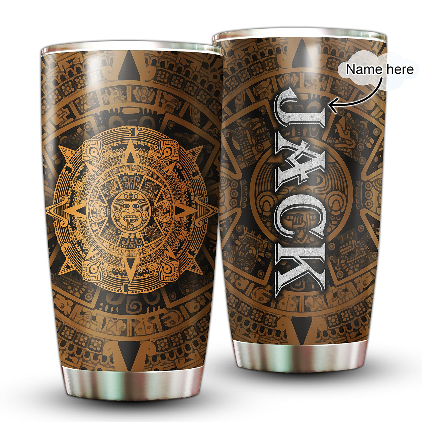 20OZ Aztec Mexico Beautiful Style Personalized - Tumbler - Owls Matrix LTD