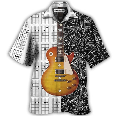 Hawaiian Shirt / Adults / S Guitar Bass Guitar Musician - Hawaiian Shirt - Owls Matrix LTD