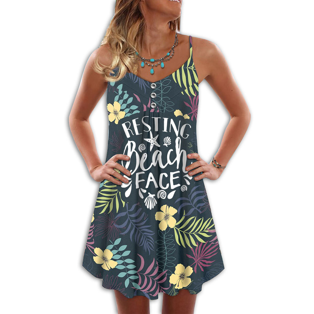 Beach Face Beautiful Flowers - Summer Dress - Owls Matrix LTD