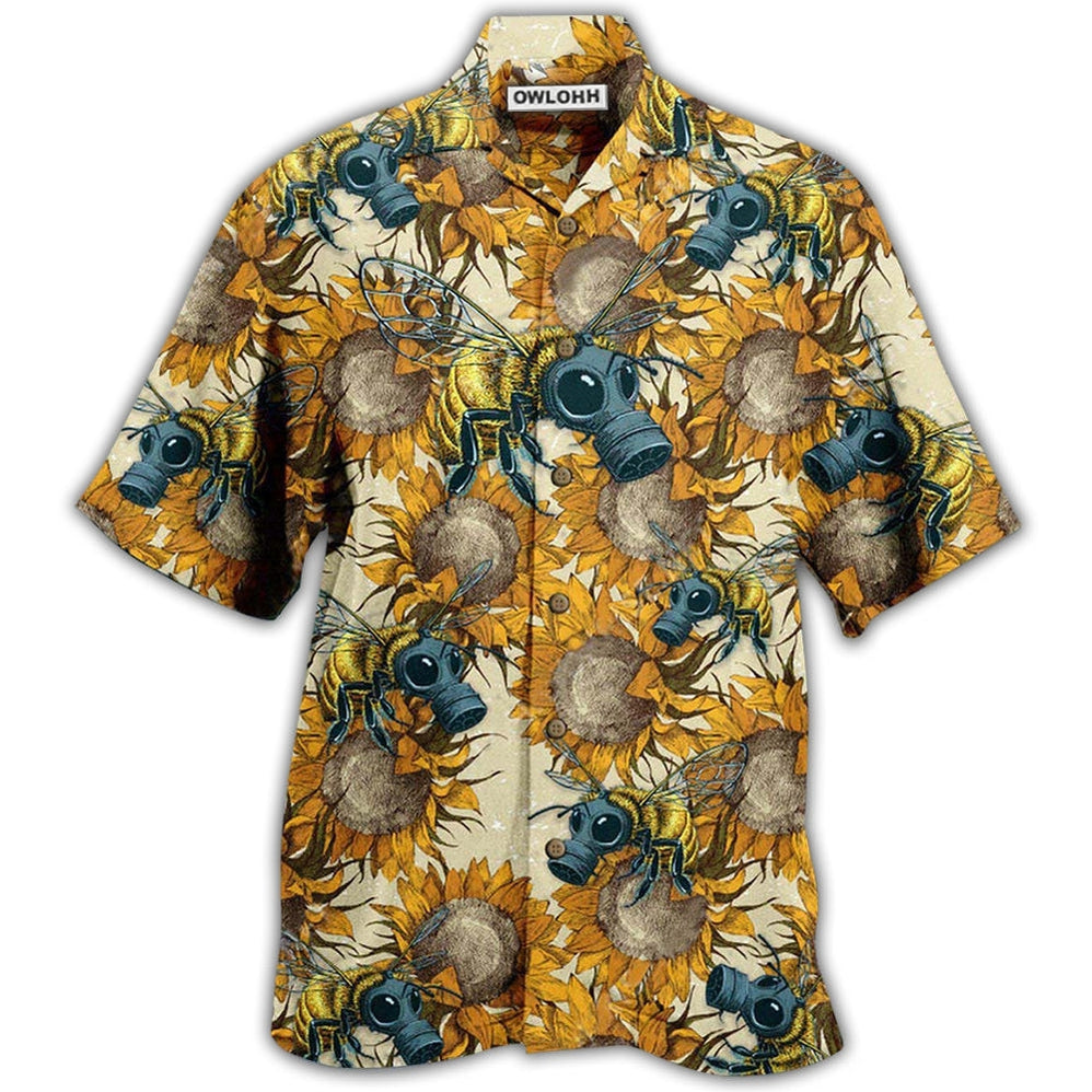 Hawaiian Shirt / Adults / S Bee Bees Fly Everywhere And Sunflowers - Hawaiian Shirt - Owls Matrix LTD