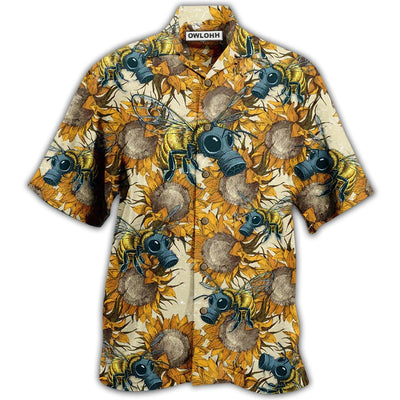 Hawaiian Shirt / Adults / S Bee Bees Fly Everywhere And Sunflowers - Hawaiian Shirt - Owls Matrix LTD