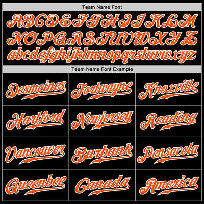Custom Black Orange Pinstripe Orange-White Authentic Baseball Jersey - Owls Matrix LTD
