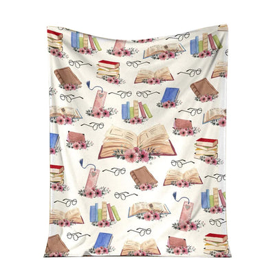 50" x 60" Book Lovers Book Style - Flannel Blanket - Owls Matrix LTD