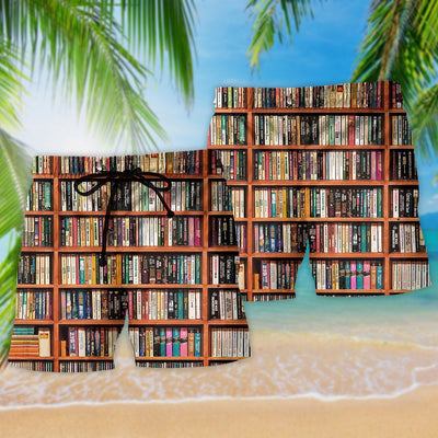 Book Lover I Love Reading - Beach Short - Owls Matrix LTD