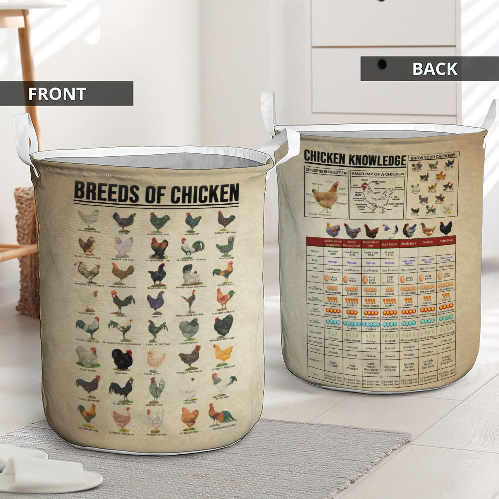 Breeds Of Chicken Chicken Knowledge - Laundry Basket - Owls Matrix LTD