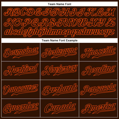 Custom Brown Brown-Orange Authentic Sleeveless Baseball Jersey