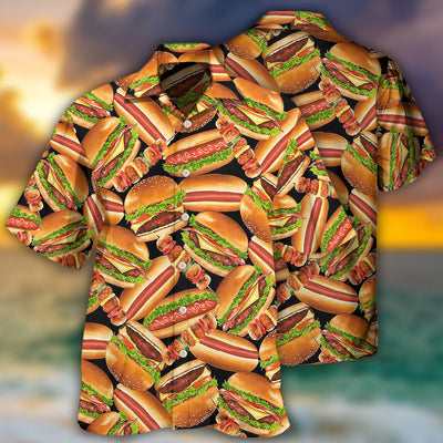 Food Life Is Better With Burger - Hawaiian shirt - Owls Matrix LTD