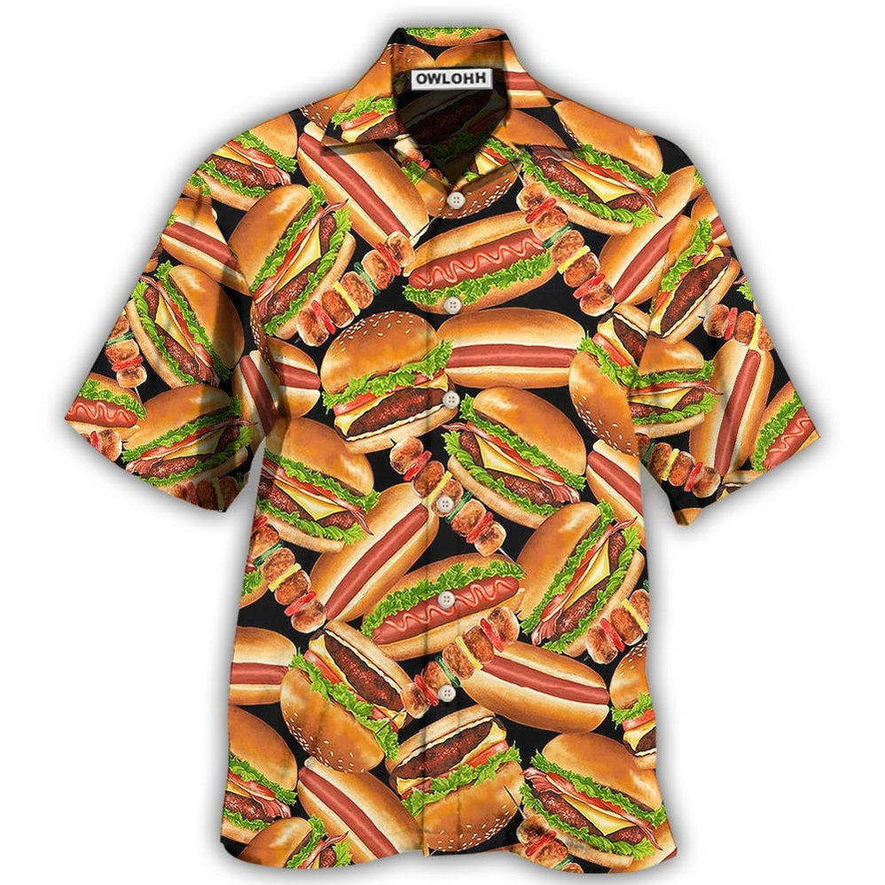 Hawaiian Shirt / Adults / S Food Life Is Better With Burger - Hawaiian shirt - Owls Matrix LTD