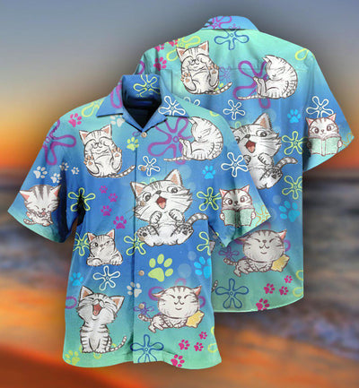 Cat All I Need Is Love And A Lovely Cat - Hawaiian Shirt - Owls Matrix LTD