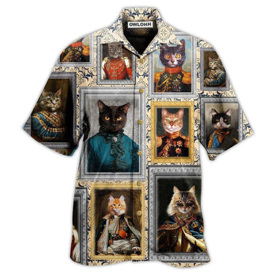 Hawaiian Shirt / Adults / S Cat Noble Aristocrat Basic - Hawaiian Shirt - Owls Matrix LTD