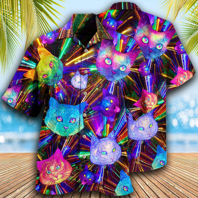 Cat Space Evolution Stunning - Hawaiian Shirt - Owls Matrix LTD