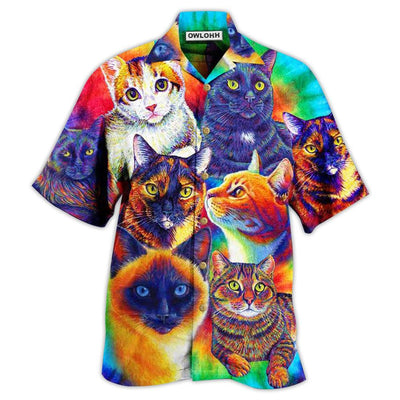 Hawaiian Shirt / Adults / S Cat Cute Colorful All My Soul - Hawaiian Shirt - Owls Matrix LTD