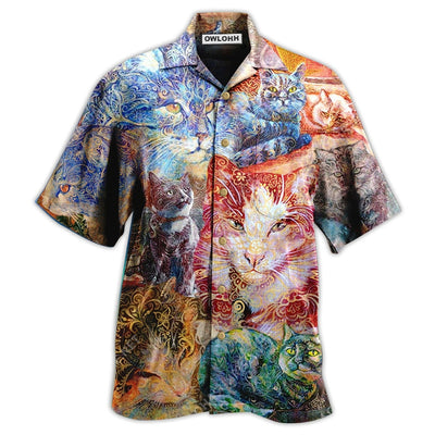 Hawaiian Shirt / Adults / S Cat Sleeping Blur - Hawaiian Shirt - Owls Matrix LTD