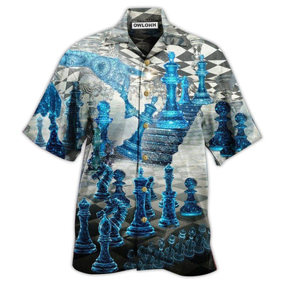 Hawaiian Shirt / Adults / S Chess Is Like A Game Blue - Hawaiian Shirt - Owls Matrix LTD