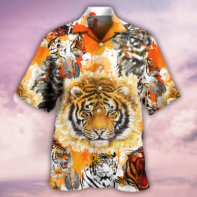 Tiger Colorful Tiger Painting - Hawaiian Shirt - Owls Matrix LTD