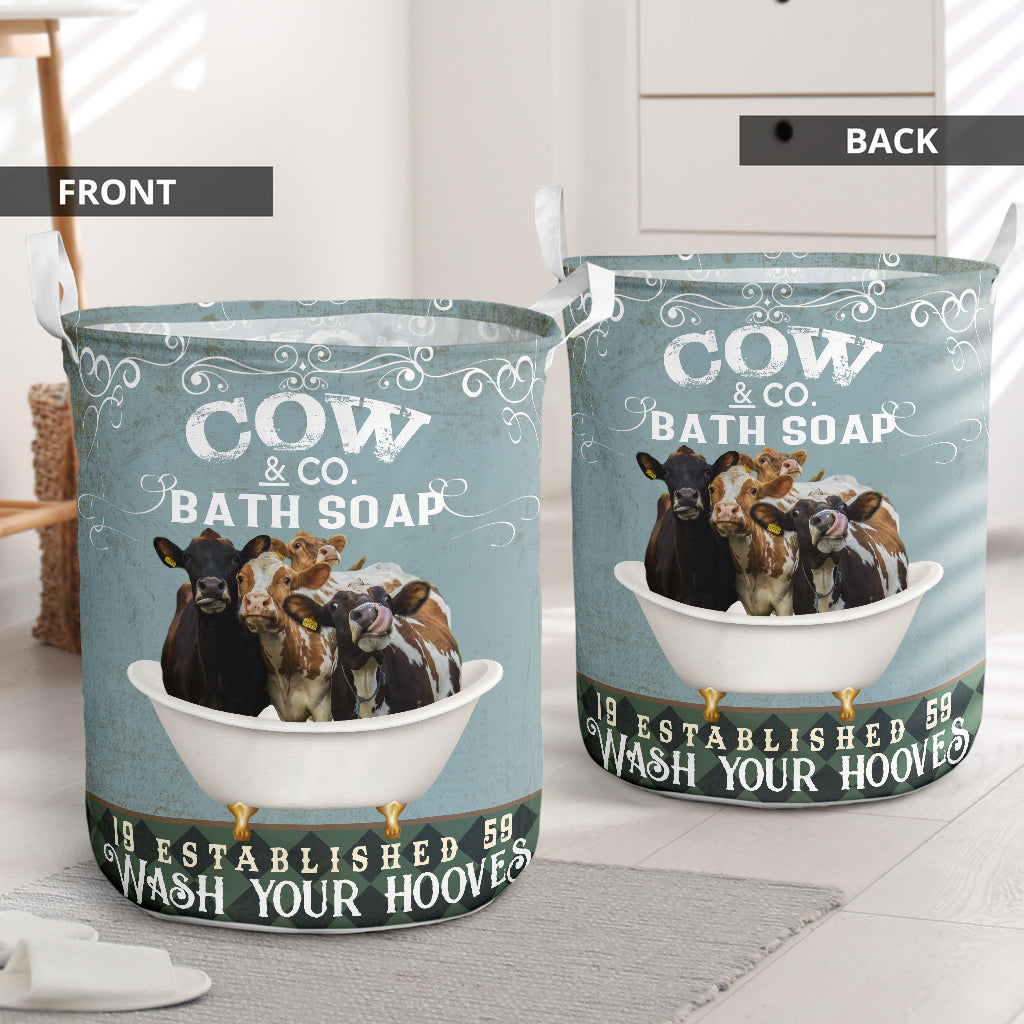 Cow Bath Soap Style - Laundry Basket - Owls Matrix LTD