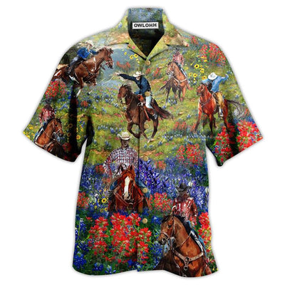 Hawaiian Shirt / Adults / S Cowboy Flowers Love Flowers - Hawaiian Shirt - Owls Matrix LTD