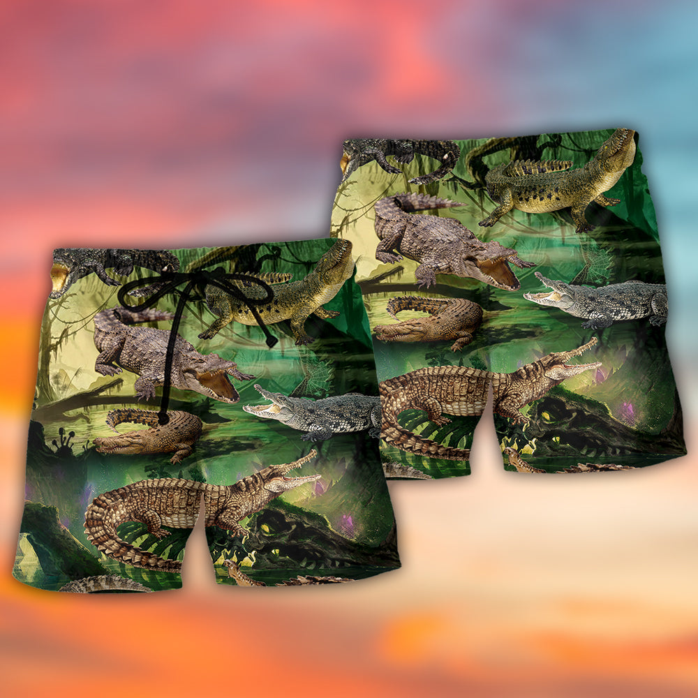 Crocodile Fall In Love - Beach Short - Owls Matrix LTD