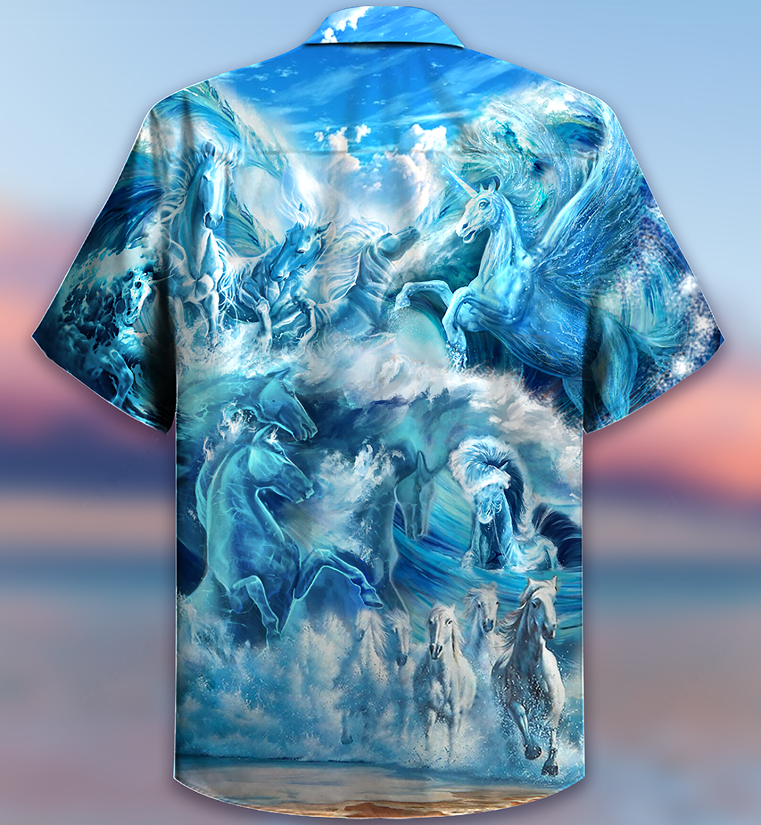 Horse Run To The Sea And Free The Souls - Hawaiian Shirt - Owls Matrix LTD