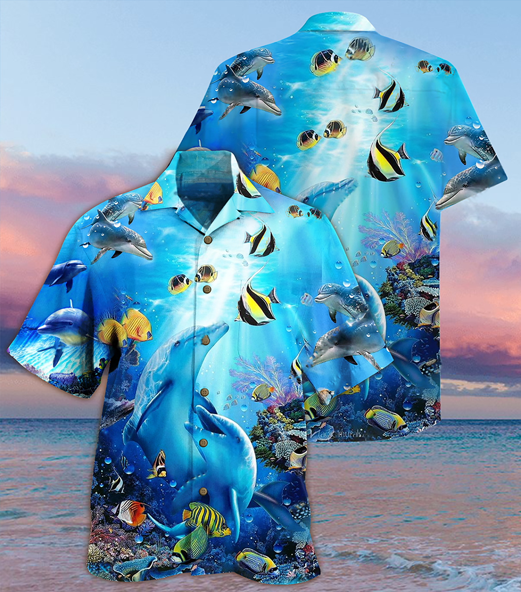 Dolphin Amazing Sea - Hawaiian Shirt - Owls Matrix LTD
